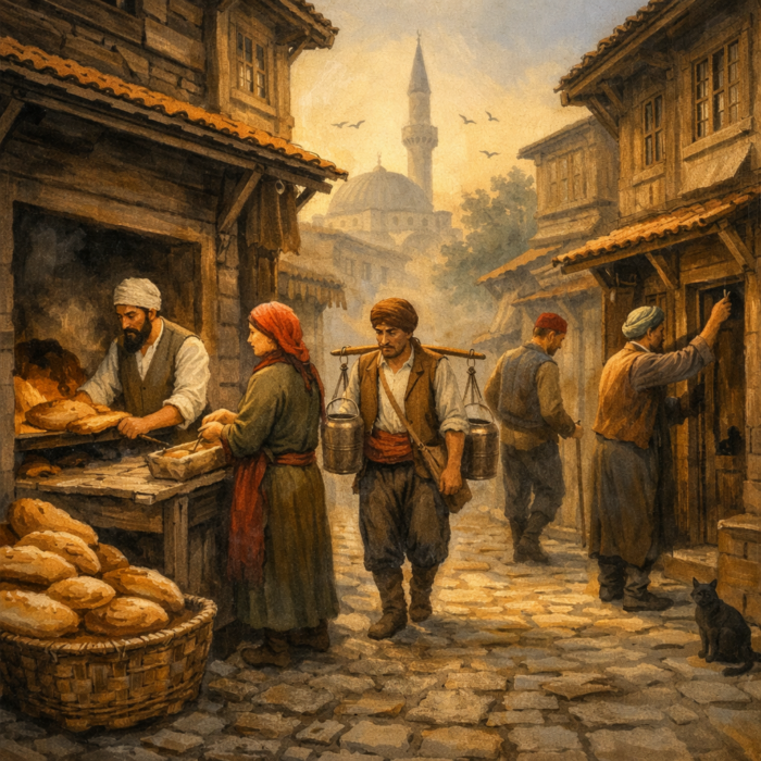 Osmanlı'da sabahı tasvir eden bir resim